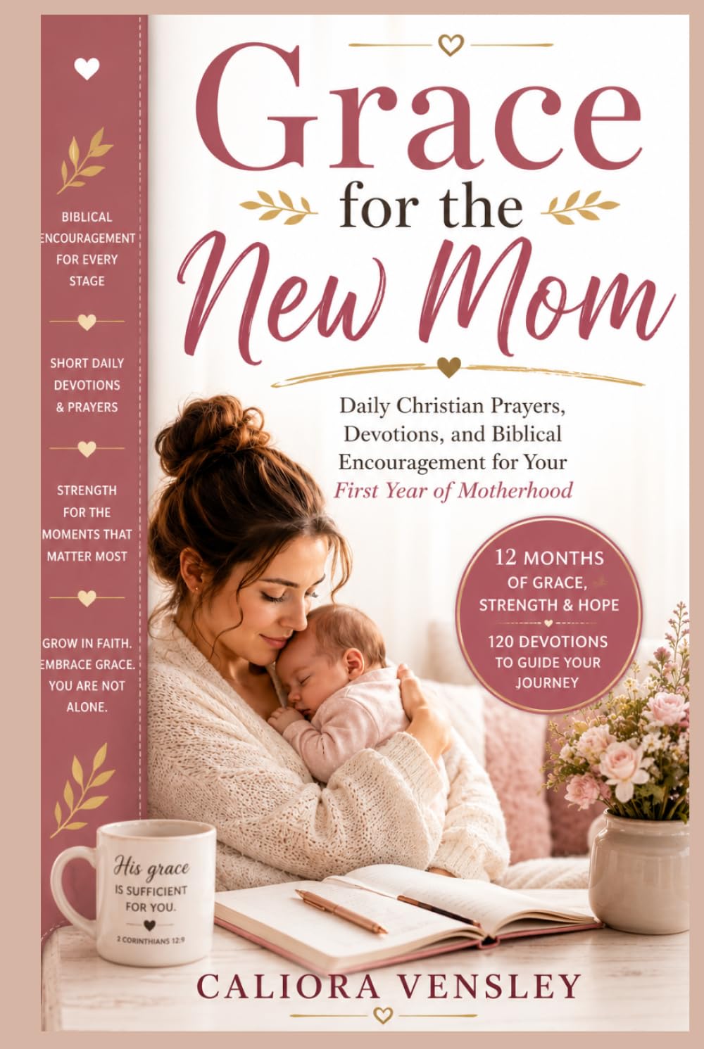 Grace for the New Mom: Daily Christian Prayers, Devotions, and Biblical Encouragement for Your First Year of Motherhood | A Thoughtful Gift for New and Expecting Moms