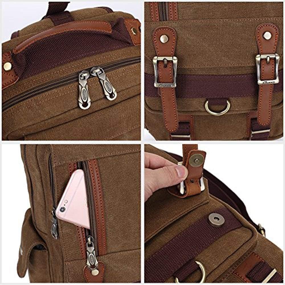 KAUKKO Canvas Messenger Bag Cross Body Shoulder Sling Backpack Travel Hiking Chest Bag
