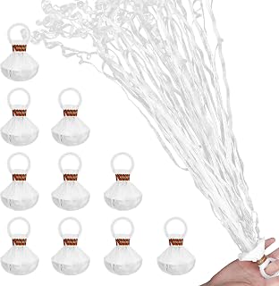 10Pack Streamer Poppers, Party Streamers Throw Confetti Poppers Wedding Send Off Ideas,Dance Floor Props White No Mess Birthday Streamers Decorations for Birthday Party Poppers Wedding Confetti
