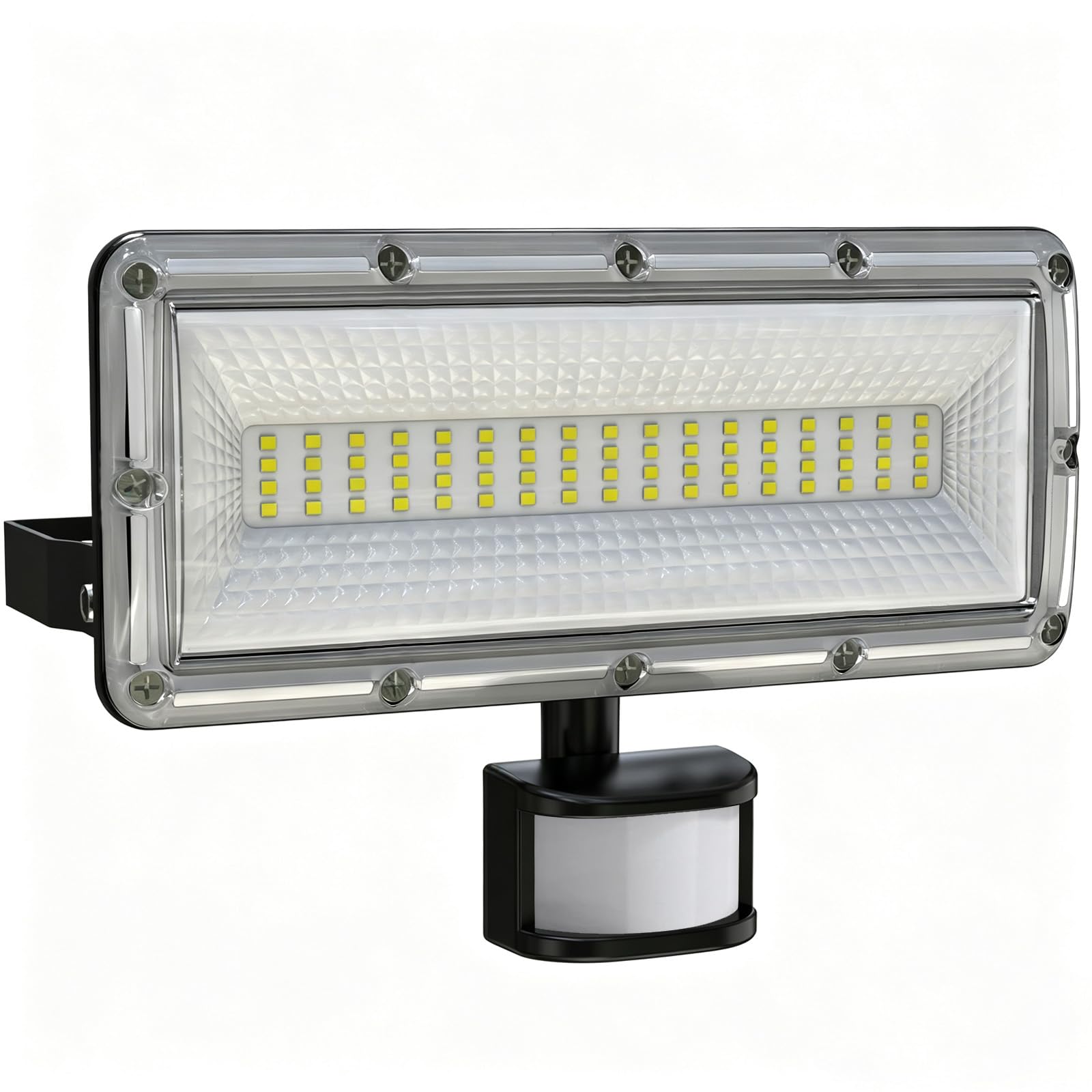 50W LED Strahler mit Bewegungsmelder 7000LM Flutlicht 6500K Kaltweiß Superhell Scheinwerfer Außenstrahler IP67 Wasserdicht LED Fluter mit Bewegungsmelder Außen für Garten Terrasse Vorhof