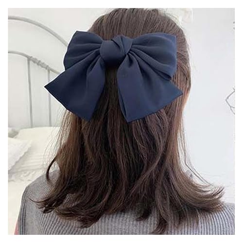 Lazos de satén para el cabello, pinzas para el cabello, clip de cinta para el cabello, clip grande de color sólido, horquilla para cabello francés,