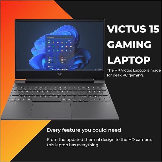 HP Victus Gaming Laptop, AMD Ryzen 5 8645HS, 8 GB DDR5 RAM, 1 TB PCIe SSD, 15.6 FHD (1920x1080) 144Hz Display, Nvidia G-Force RTX 4050, Backlit Numeric Keyboard, W11 Home, Mica Silver