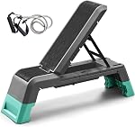 leikefitness Multifunctional Aerobic Deck with Cord Workout Platform Adjustable Dumbbell Bench Weight Bench Professional Fitness Equipment for Home Gym