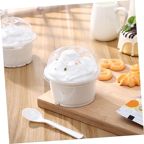 Miniatura 8 de TENDYCOCO Contenedor de plástico transparente para cupcakes, 50 unidades, 8.5 fl oz, mini cajas individuales desechables para cupcakes con tapas