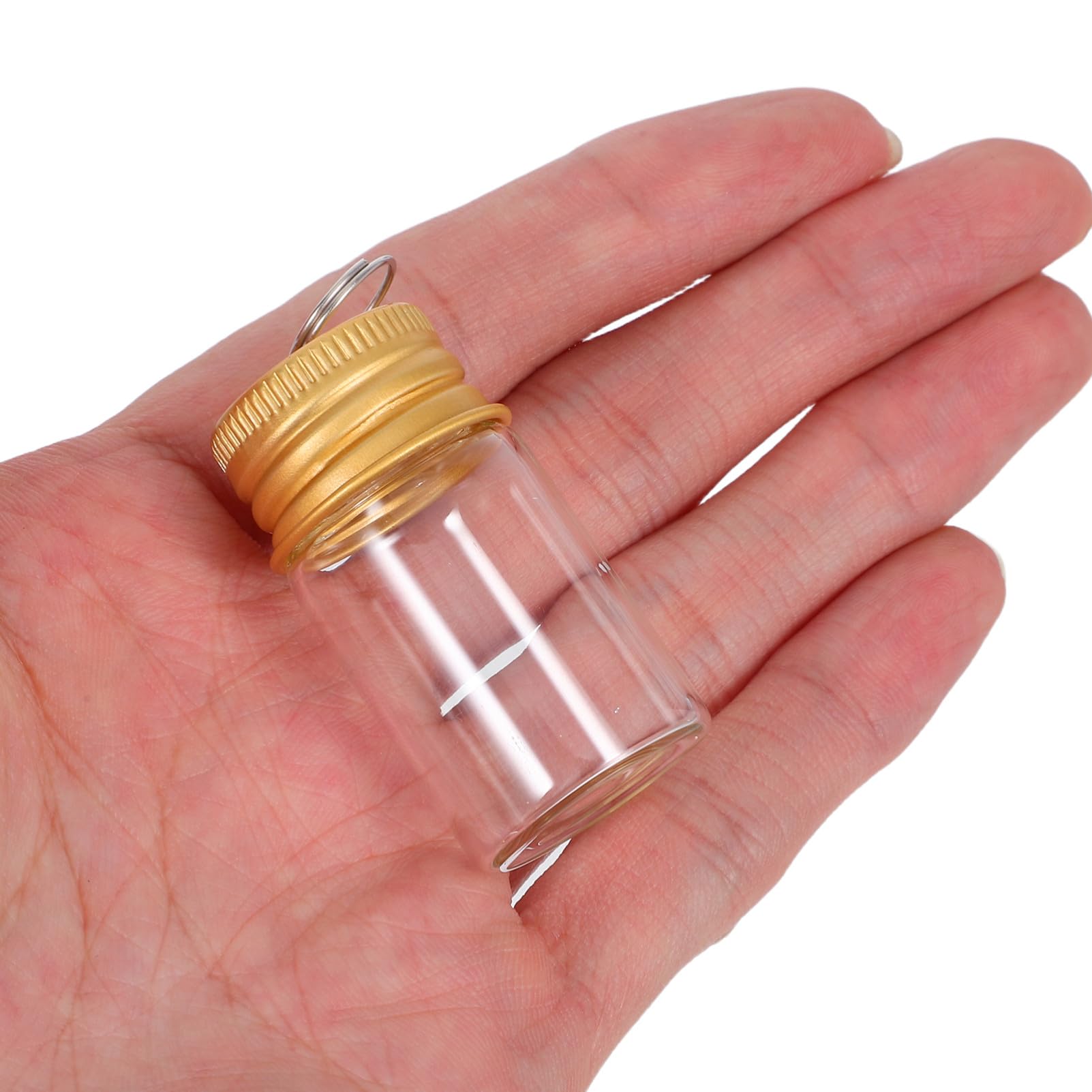 30 Stück Teiliges Mini Transparentes Wishing Drifting Bottle Mit Golddeckel Und Schlüsselring DIY Charmeanhänger Für Reisen Geburtstage Und Dekoration