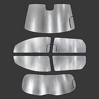 Custom Fit Full Set w/Windshield Reflective Sunshade for 2019 2020 2021 2022 2023 2024 2025 Chevrolet Silverado 1500 Crew Cab Only (Not for 2500HD 3500HD), UV Reflector Privacy Insulated Protection