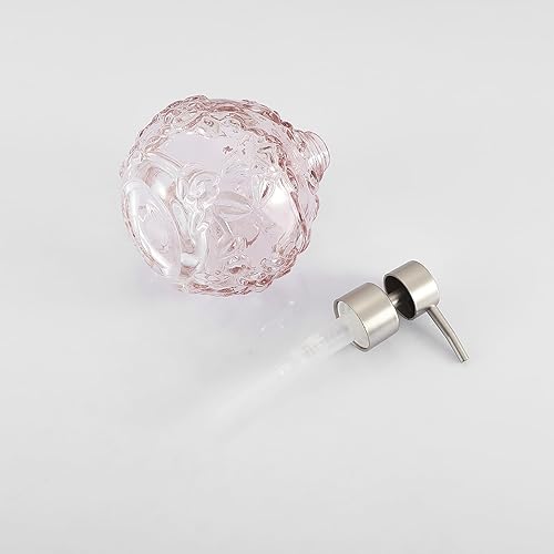 Miniatura 8 de Dispensador de jabón de vidrio transparente, dispensador de jabón recargable para baño, cocina y encimera, diseño elegante y duradero, ecológico,