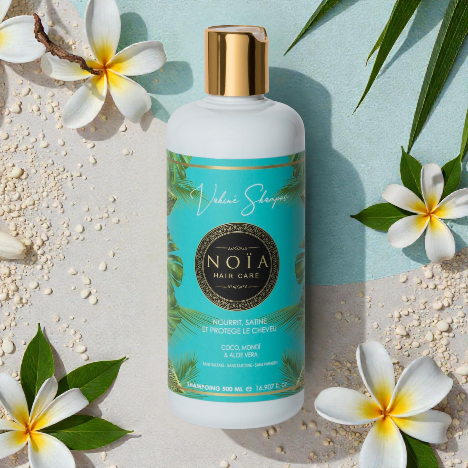 NOÏA HAIR – Trio Capillaire Professionnel VAHINÉ – Shampoing, Masque & Sérum – Nutrition & Hydratation – Monoï – Cheveux Secs, Ternes ou Déshydratés
