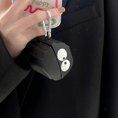 Miniatura 8 de Funda negra de silicona suave con accesorios para llavero para Samsung Galaxy Buds 2 (2021), Galaxy Buds Pro Case (2021)/Galaxy Buds Live Case