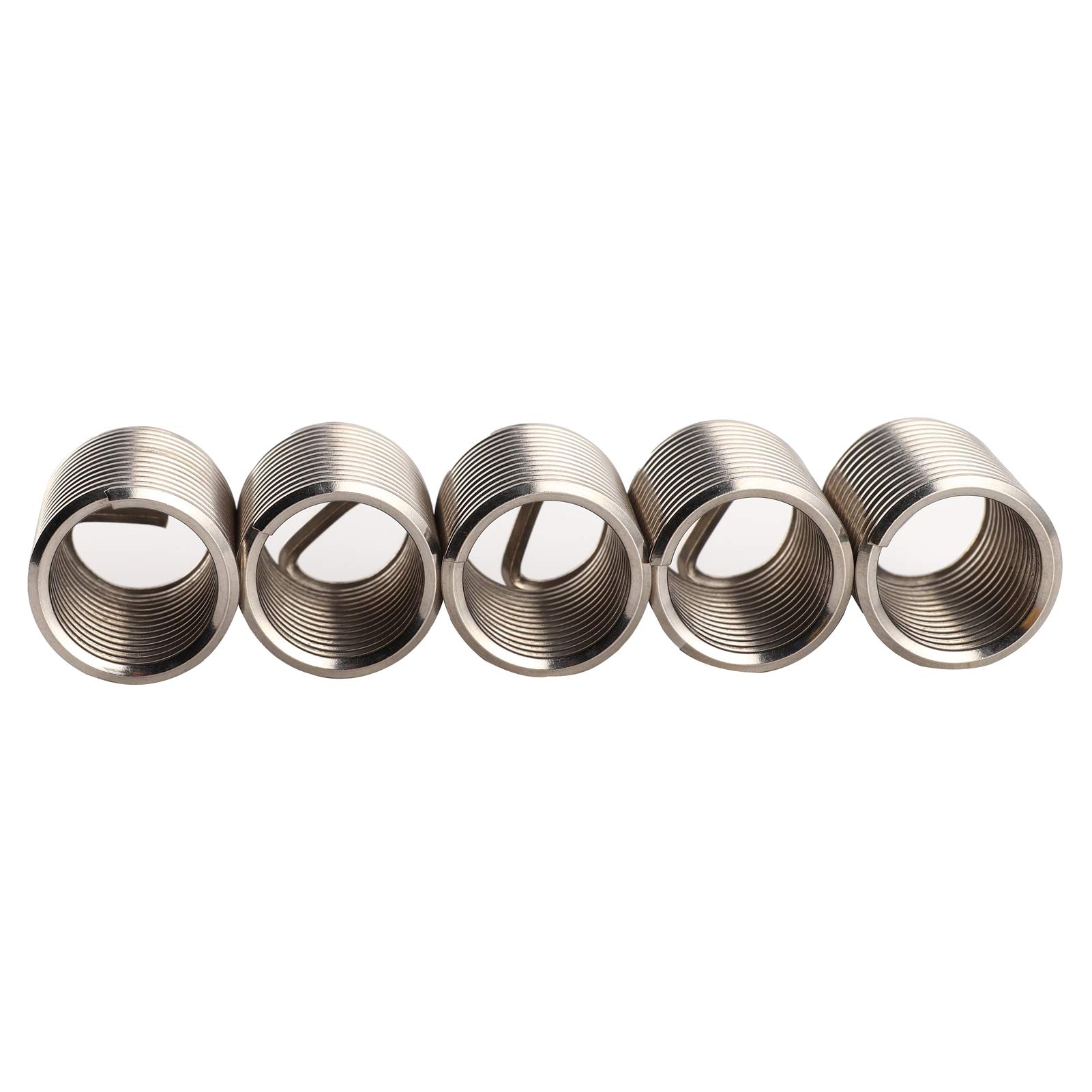 Respicefinem 5Pcs Stainless Steel Thread Inserts Male Female Reducing Nut Repair Tool M20x2 5x2D High Strength Wear Can Convert Metric and Inch Thread Holes