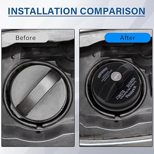 Miniatura 6 de Tapa de gas con bloqueo, tapa del depósito de combustible con llave para Dodge Jeep Ram Cherokee Grand Cherokee Wrangler TJ LJ JK JKU JL JLU JT