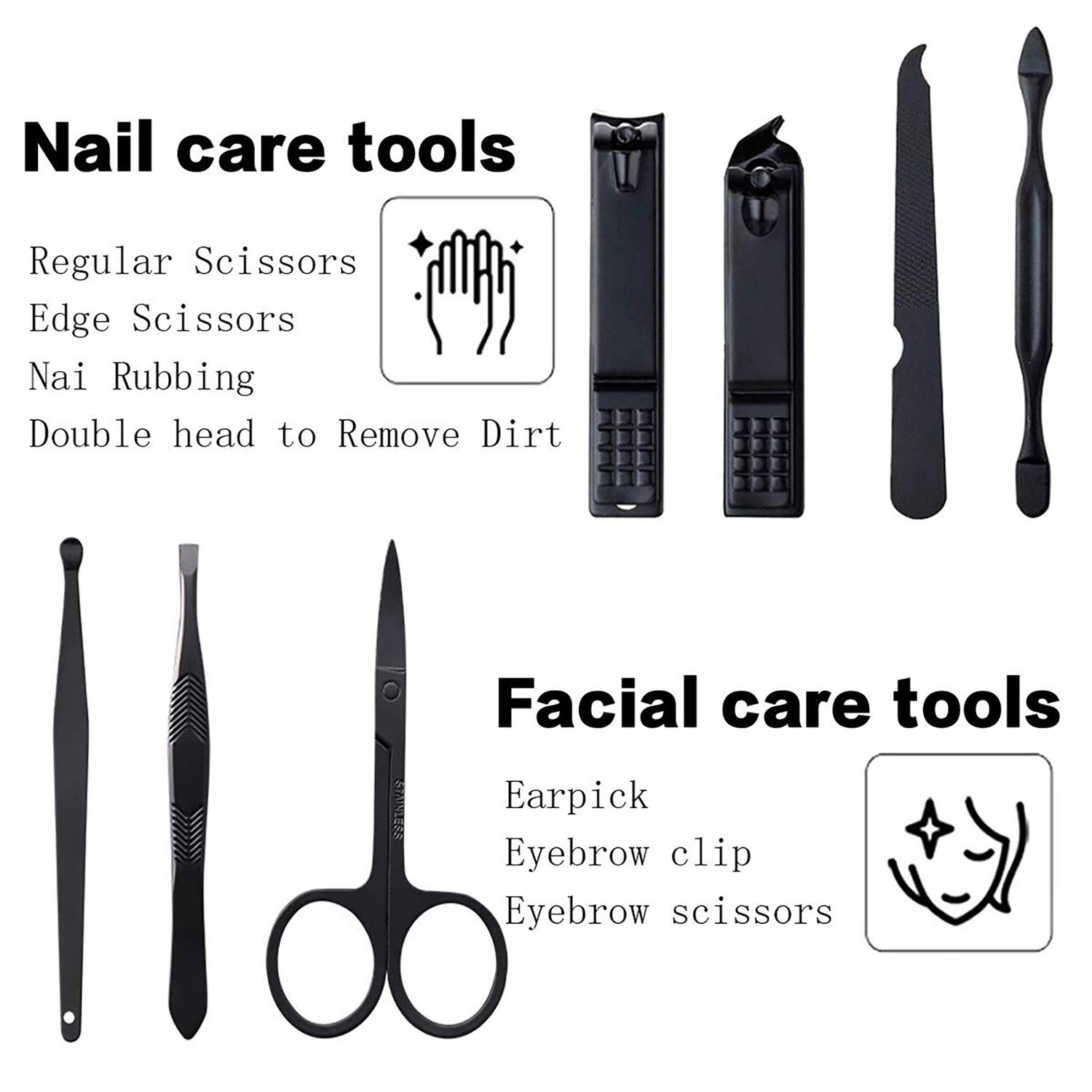 Pedicure Manicure Kit 19 in 1 Manicure Set Professional Sharp Nail Clippers Stainless Steel Cutter & Vibrissac Scissors for Men & Women Fingernails & Toenails with Superb Case (Red_7 pieces) 3