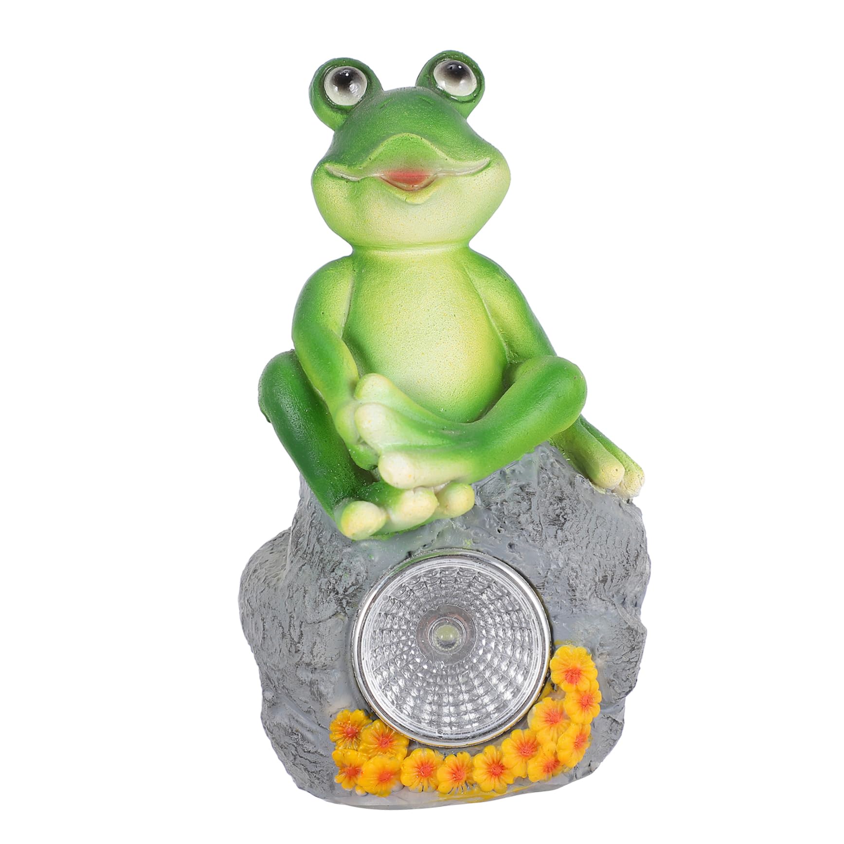 Hemoton 1Pc Solar Frog Statue Lamp Decorative Outdoor Solar Light for Garden Patio Home Unique Night Light for Landscape
