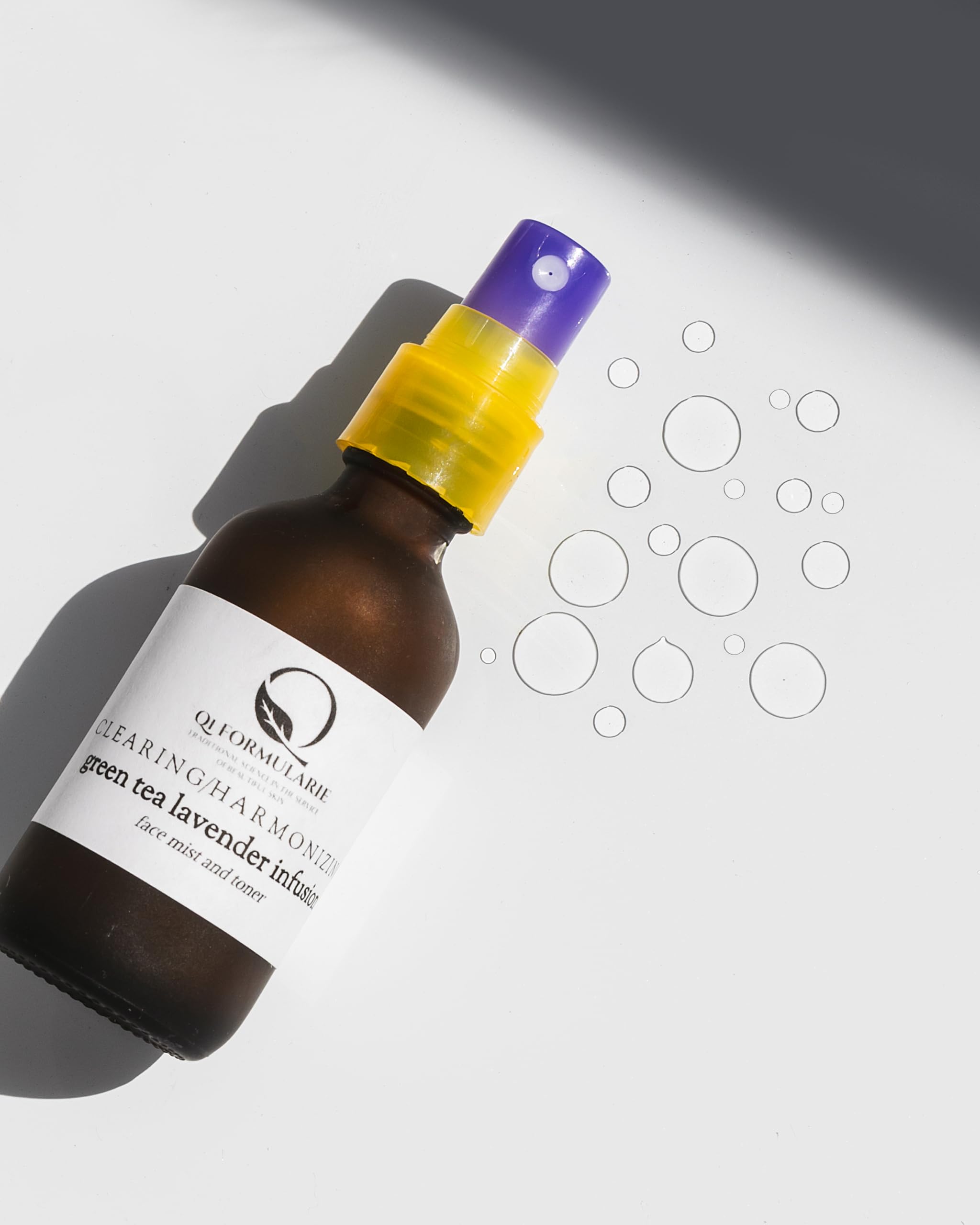 QI Formularie Green Tea Lavender Balancing Infusion Face Mist and Toner, 2 oz. Spray Bottle