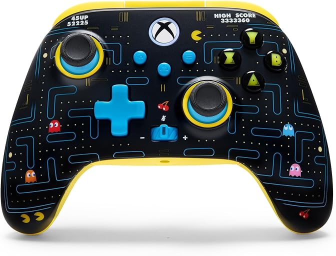 PowerA Wireless Controller for Xbox Series X|S - PAC-MAN SE, hall effect thumbsticks, low latency wireless, officially licensed, works with Xbox One and Windows 10/11