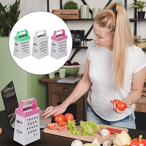 Miniatura 6 de Mini rallador de queso, 3 unidades de acero inoxidable con asa, ralladores profesionales para cortar quesos para cocina, queso, jengibre y verduras