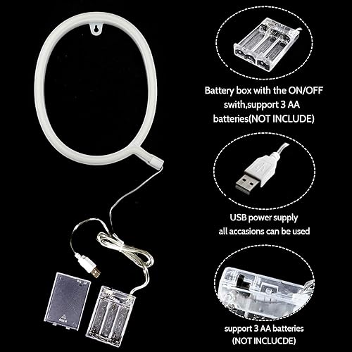 Miniatura 8 de Letrero de neón con luces LED de marquesina que funcionan con pilas USB para dormitorio, luces de neón para decoración de pared de cumpleaños,