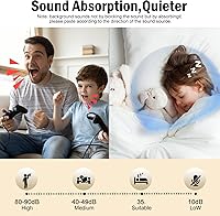 Vista 3 de 12Pack Acoustic Wall Panels Panels 0.4" x 12" x 12" Soundproof Wall Panels Noise High Density Sound Dampening Panels Panels for Home Office Recoding