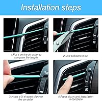 Vista 5 de Tira de decoración de aire acondicionado de automóvil para salida de ventilación, 20 piezas, universal, impermeable, flexible, decoración de salida
