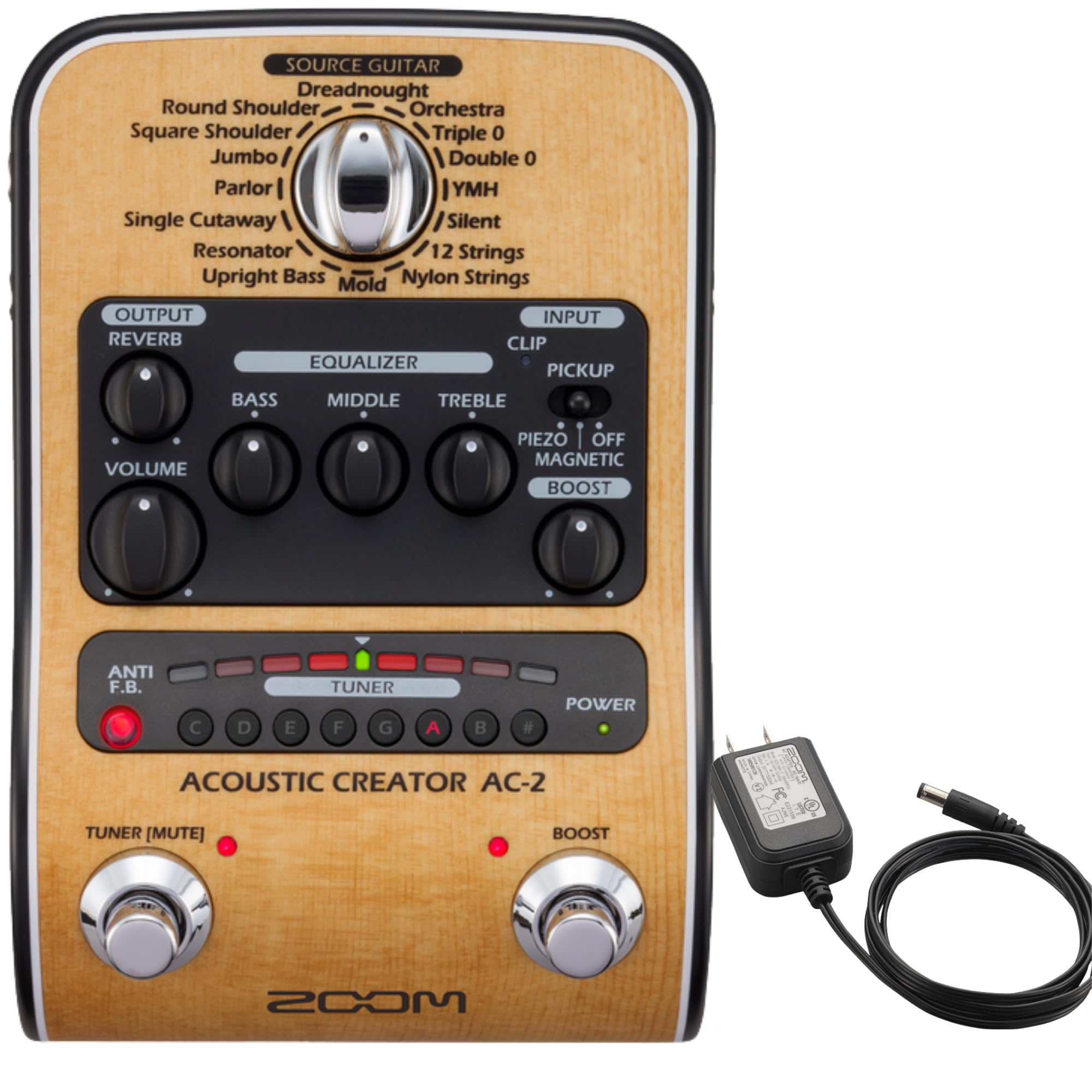 ZOOM ズーム AC-2 アコースティックギター用プリアンプ ピエゾ 新品 Amazon.co.jp: ZOOM(ズーム)AC-2 アコースティックギター用プリアンプ