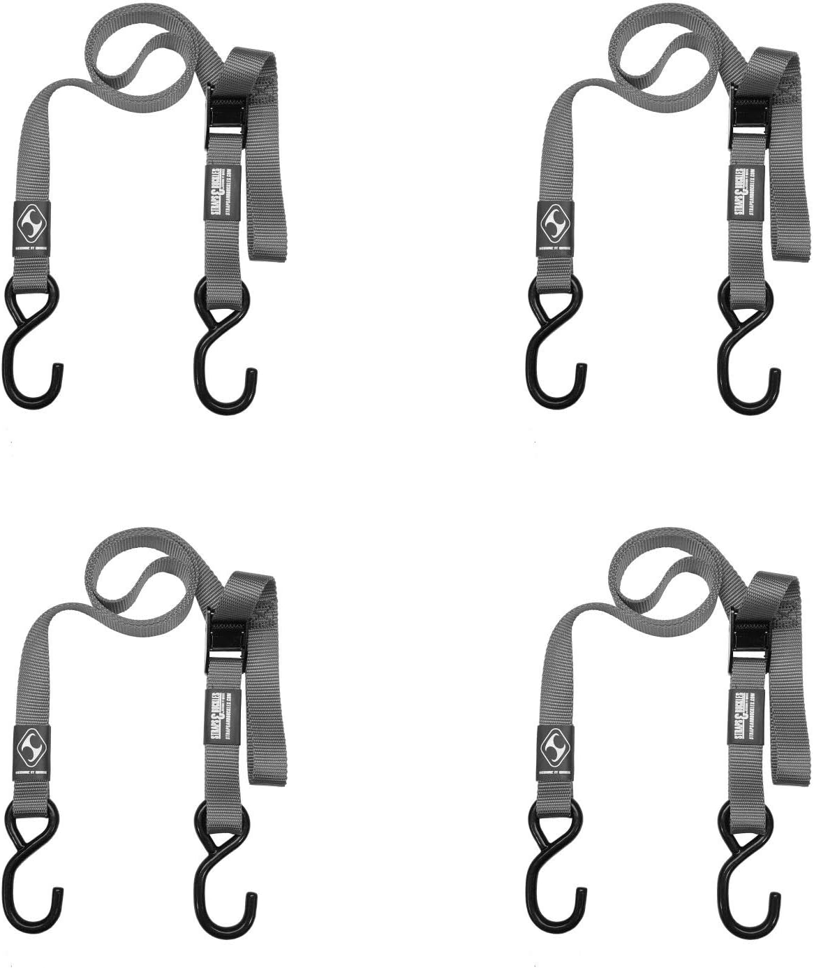 Straps & Buckles Heavy Duty Rubber Coated S Hook Cinch