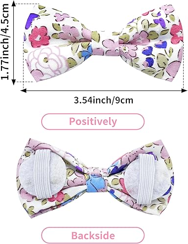 Miniatura 2 de PET SHOW 50 pajaritas florales para perros grandes a granel para perros medianos y grandes, flores de primavera, pajaritas para collar de mascotas,