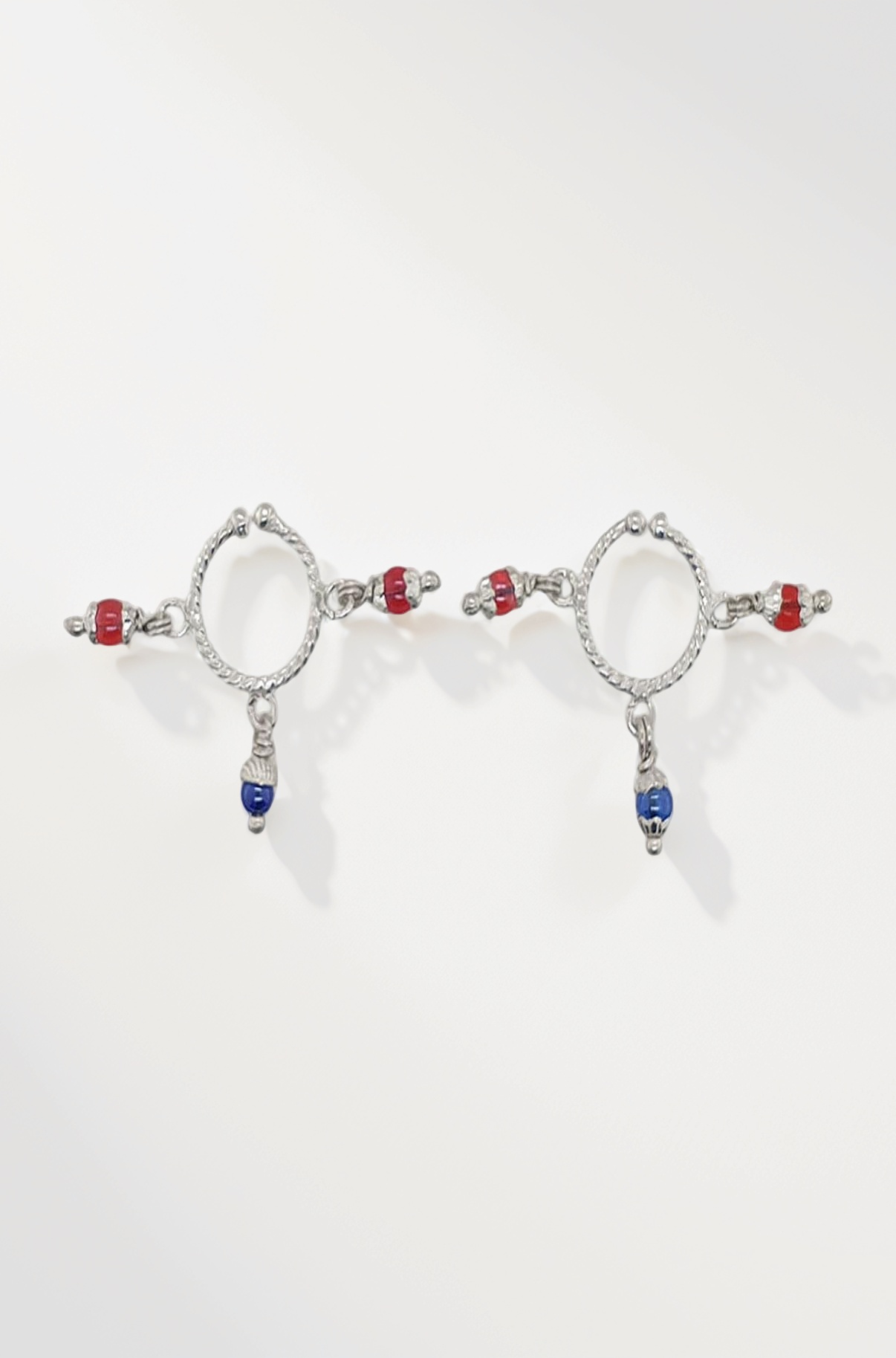 Sahiba Gems Pure Chandi/Silver Designer Self Work Kada with Three 3 Silver Ghungroo For Laddu Gopal Ji, Bal Krishna,Shreeji Radhey Rani Jewellery for Idol