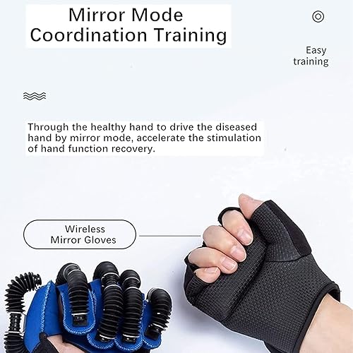 Miniatura 45 de Guantes de robot de rehabilitación Protector exoesqueleto entrenamiento manual para accidente cerebrovascular hemiplejia función de la mano