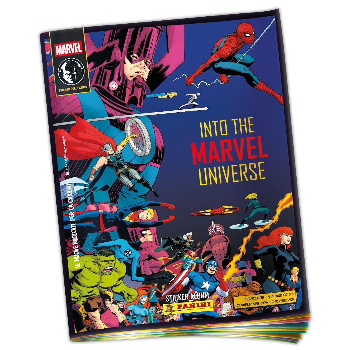 Into the Marvel Universe - Sticker Collection Panini - Super Starter Pack [Album + 25 Bustine + 2 Cartoline Limited Edition]