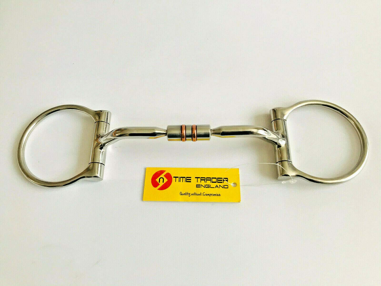 Western Dee ring Snaffle Bit with Copper Roller Bit (5.75")