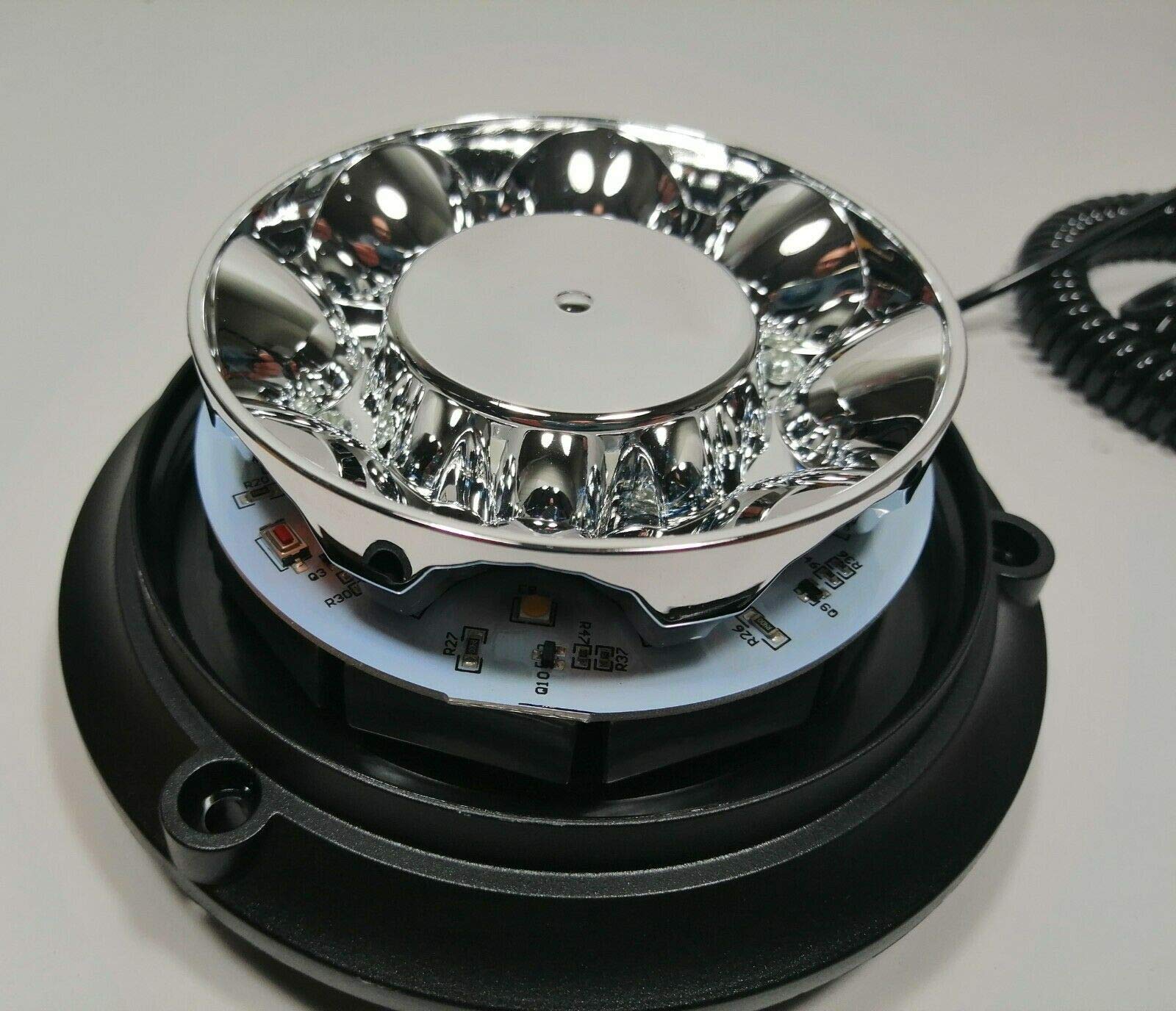 J/J Lampeggiante 8 LED Arancione Basso Girofaro 12v 24v Omologato 4 Modi
