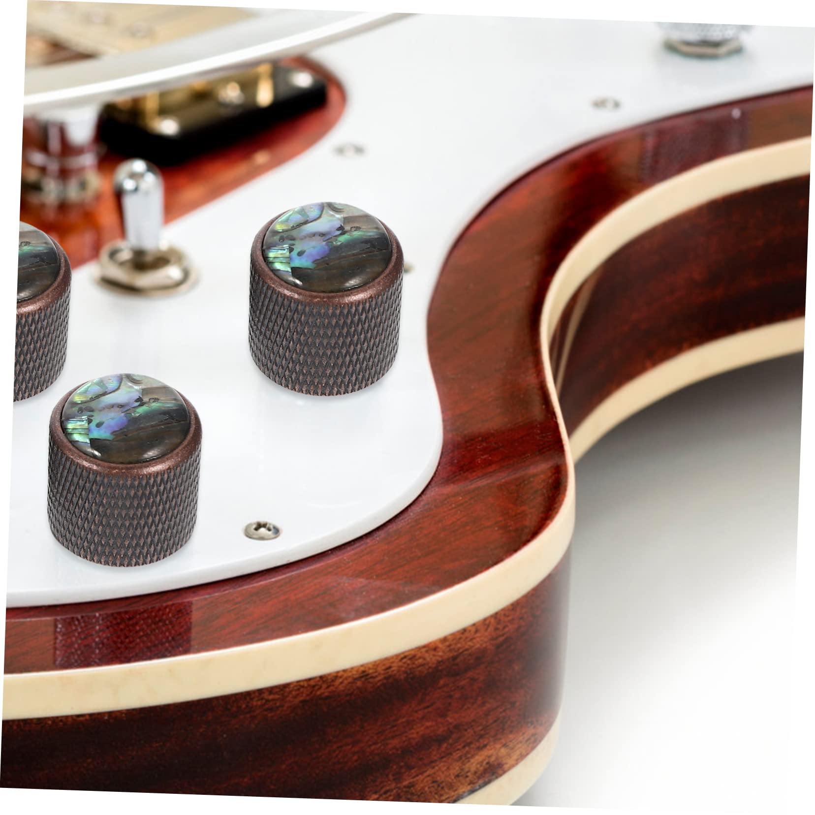 12stücke Lautstärkeregler Gitarre Bass Hochwertige Metallknöpfe Mit Muschelschale Langlebig Und Installieren Perfektes Zubehör Für Musiker