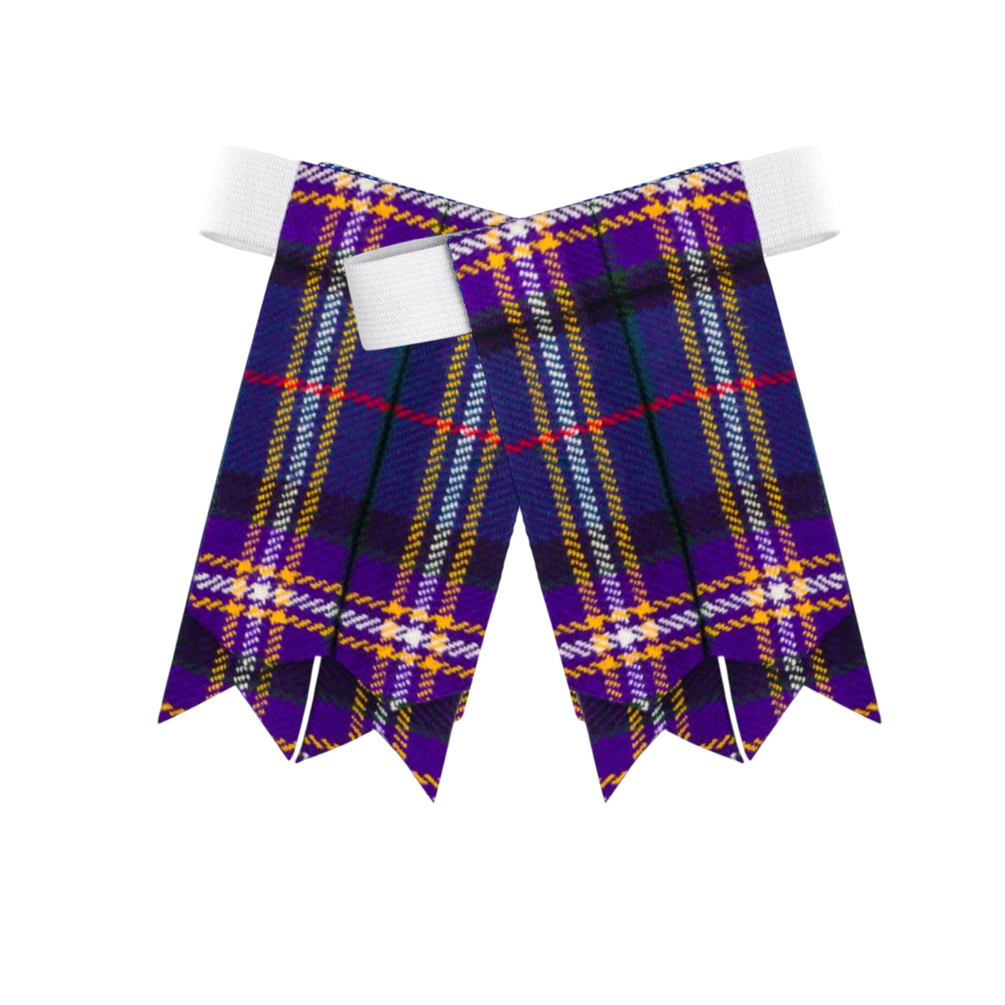 Scottish Tartan Kilt Flashes with Elastic Adjusters