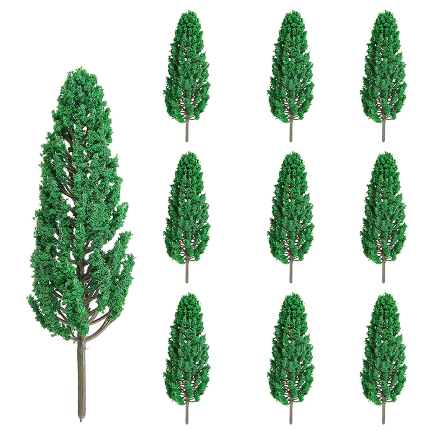 10 PCS Model Pine Trees, 6 inch Micro Landscape Tree Ho Scale Bushes for DIY Scenery Landscape, Woodland Scenery, Railroad Scenery.