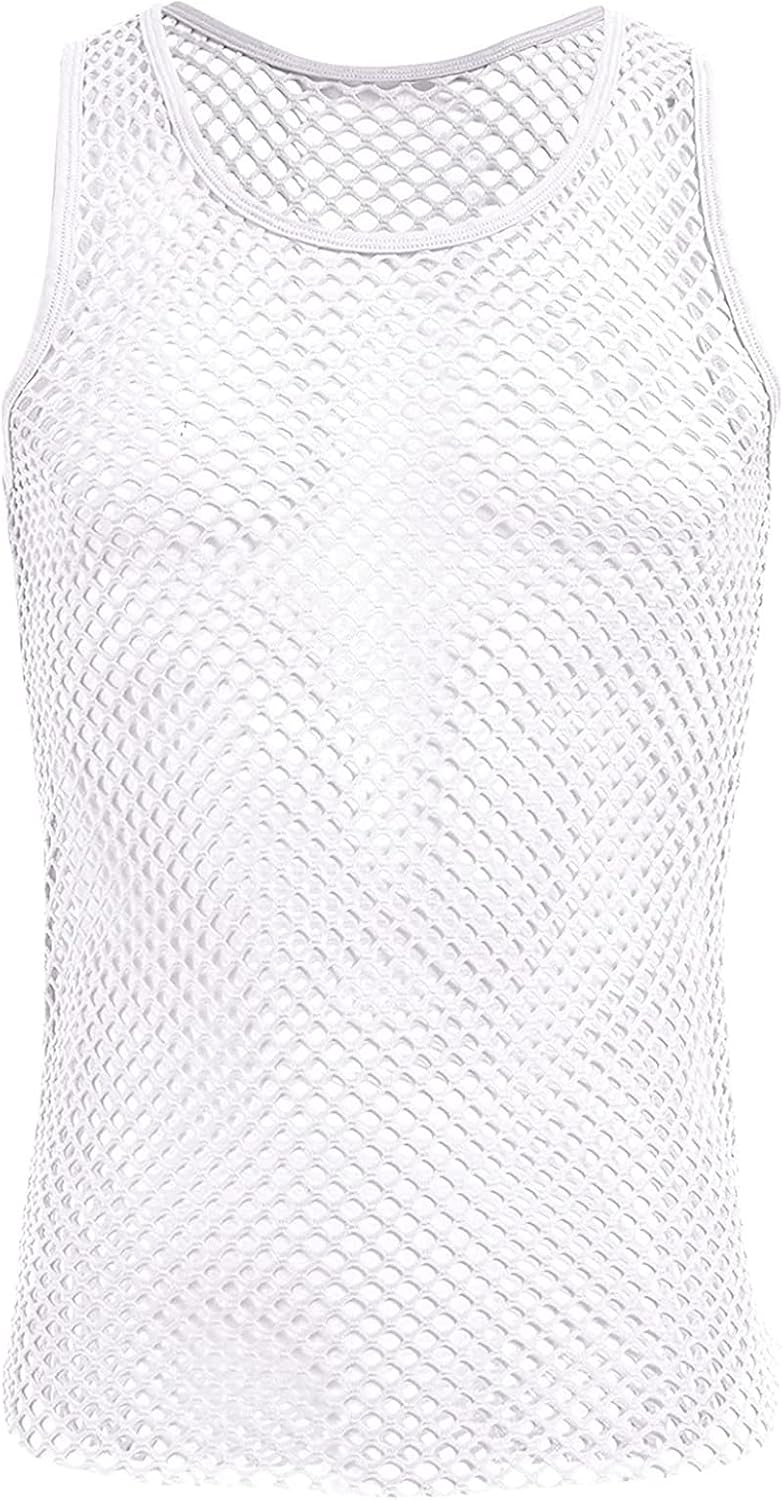 Men'S Mesh Underwear Top Sexy Hollow Out See Through Boxer Briefs Low Rise Breathable Shorts Trunks With Bulge Pouch