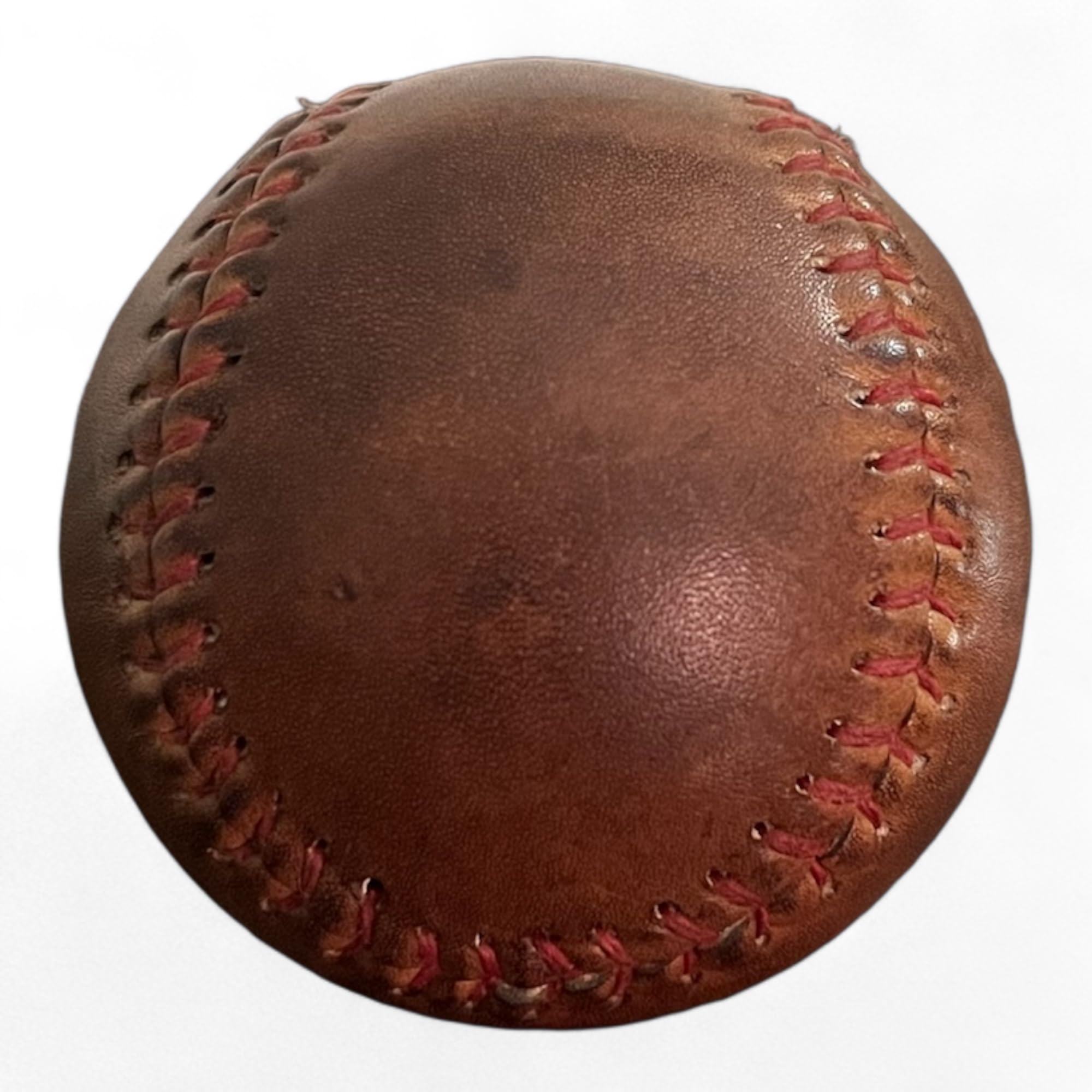 Geoffrey Baseball TAN Leather with RED Stitching | Retro Hand Stitched
