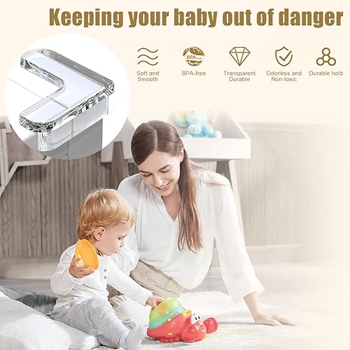 Miniatura 4 de Protector de esquina, paquete de 16 protectores de esquina a prueba de bebés, los mejores protectores de borde de mesa transparentes para mantener