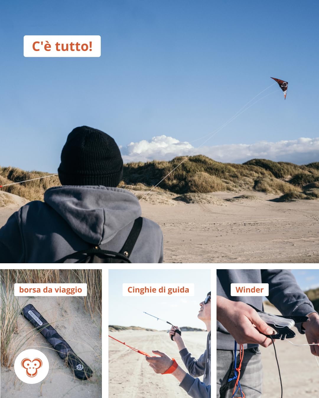 Skymonkey Powerstreamer Aquilone XXL, Aquilone Sportivo per avanzati, 212 cm