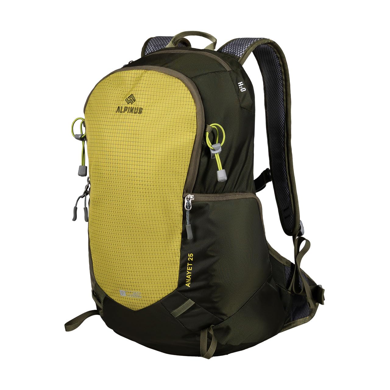 Alpinus - Plecak turystyczny Anayet 25L, plecak sportowy i outdoorowy, trekkingowy, wytrzymały materiał, zintegrowany pokrowiec przeciwdeszczowy, ergonomiczny