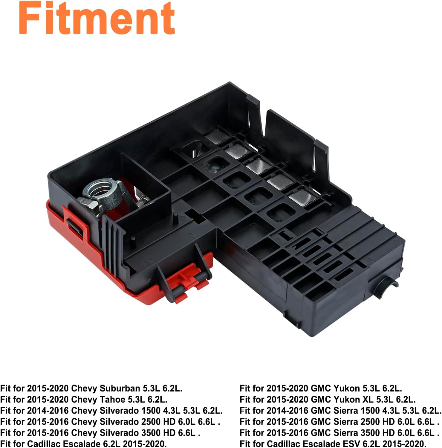Battery Distribution Fuse Block Kit(3PCS).Fit for Cadillac Escalade GMC Yukon Chevrolet Tahoe Suburban 2015-2020,Silverado Sierra 1500 2500HD 3500HD 2014-2016.Replaces Part # 84354716,22985570.