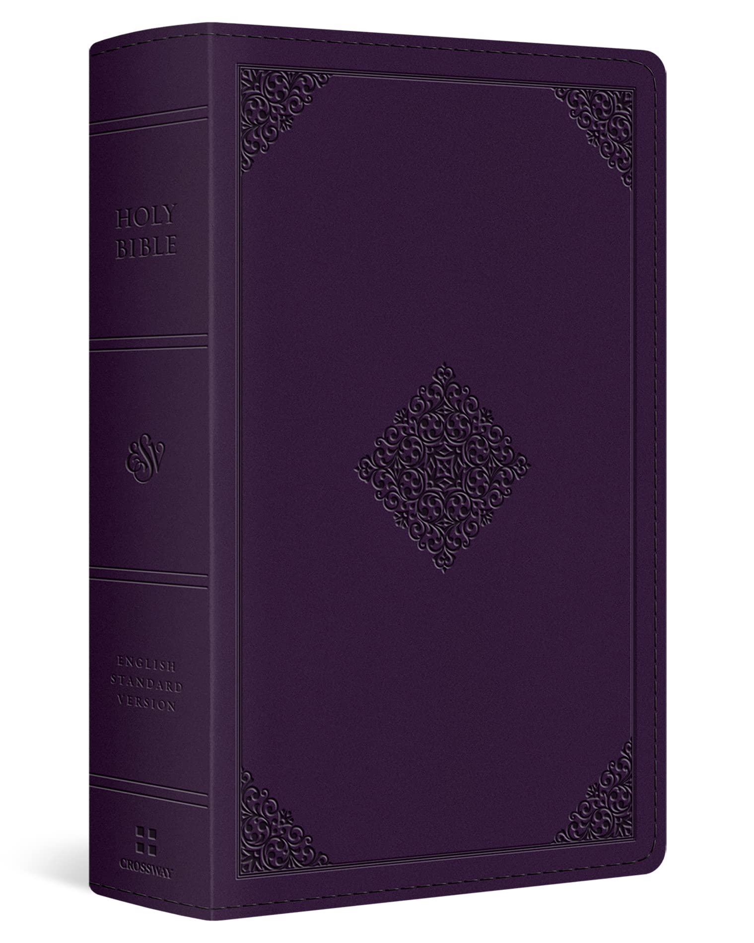 ESV Large Print Personal Size Bible, Red Letter (TruTone, Lavender, Ornament Design)