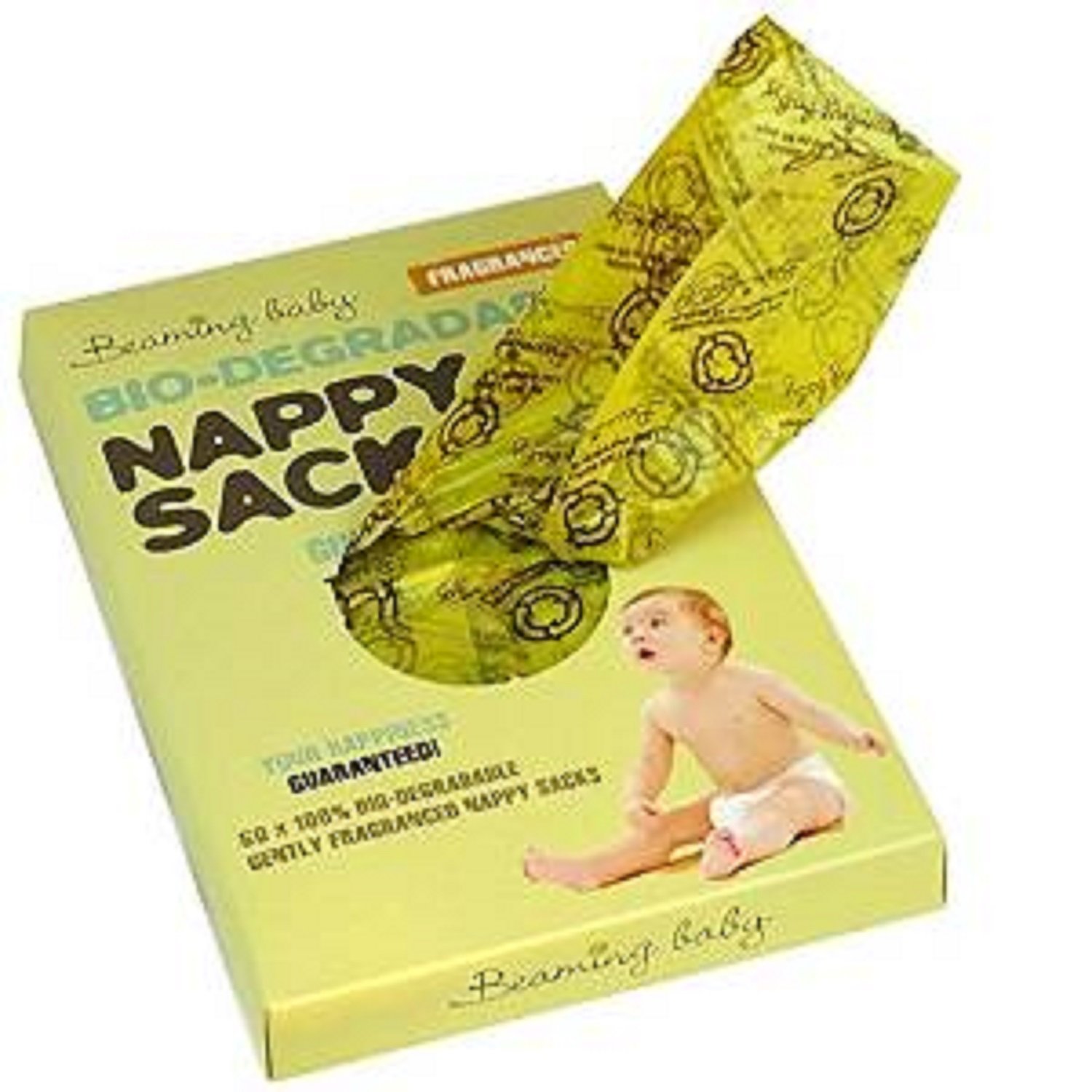 Bio-Degradable Nappy Sacks Fragranced- (60 sacks ) Beaming Baby