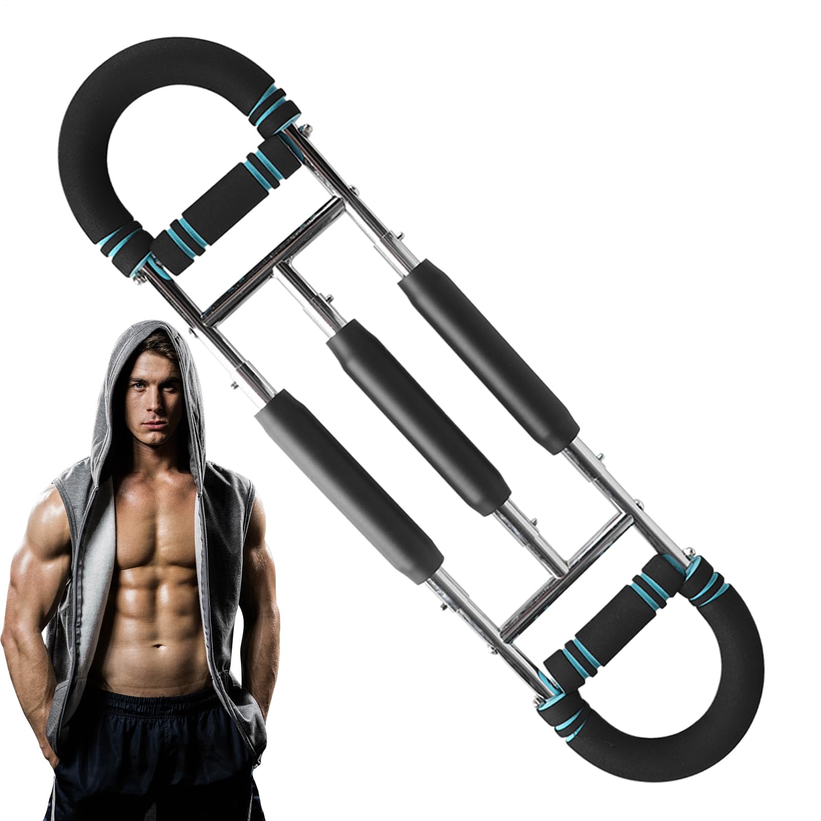 Arm Trainer, Chest Workout Tool, 20–100KG U-Shape Ergonomic Strength Equipment for Home Exercise, Boxing Practice, Sports Conditioning, Fitness Training, Muscle Building
