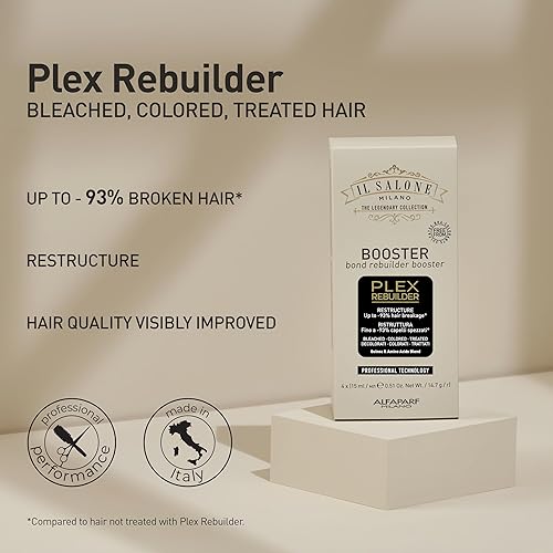 Miniatura 5 de Il Salone Milano Reconstructor profesional Plex Rebuilder Booster para cabello decolorado, teñido y tratado, restaura y reestructura, reconstructor