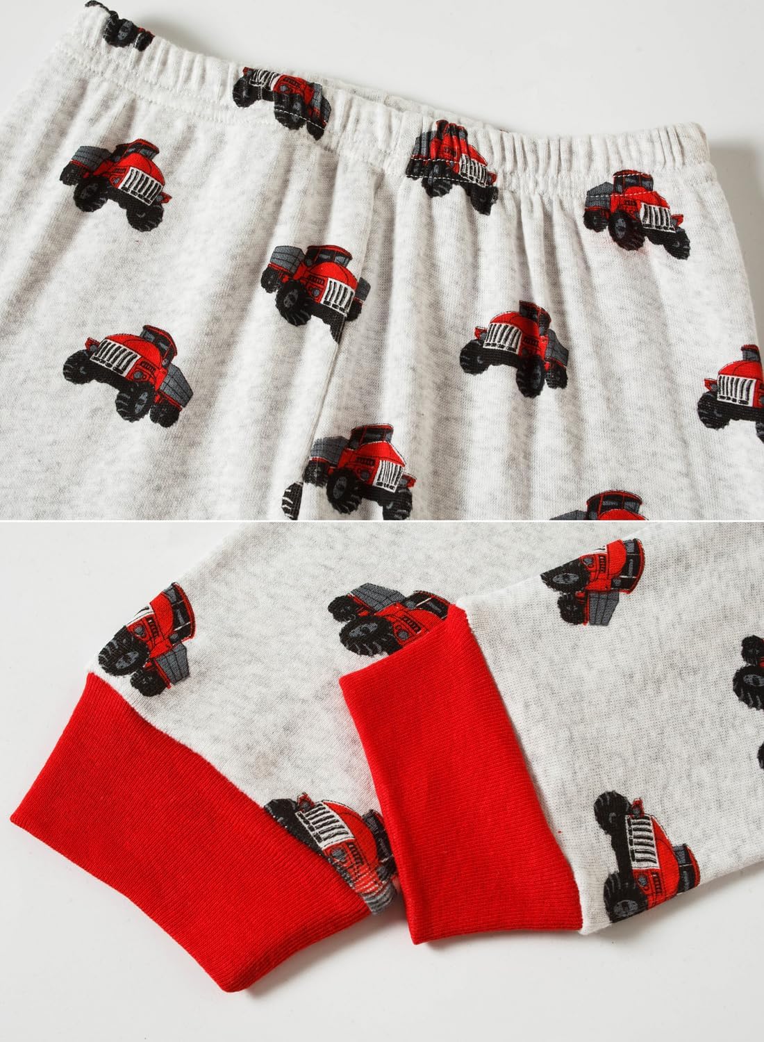 Little bety 4 Pieces Boys Pajamas Toddler Boys Long Sleeve Cotton Pjs Kids Sleepwear Sets 24Months-12Years
