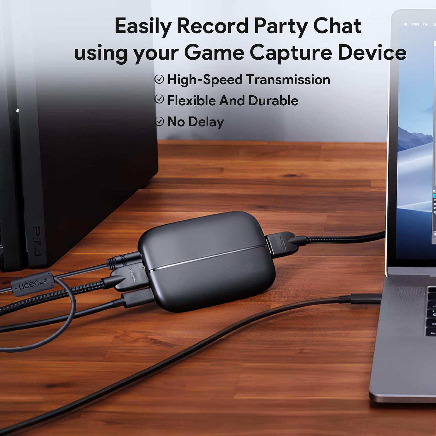 UCEC 6.6Ft Chat Link Cable, Party Chat Adapter Fit for Xbox One