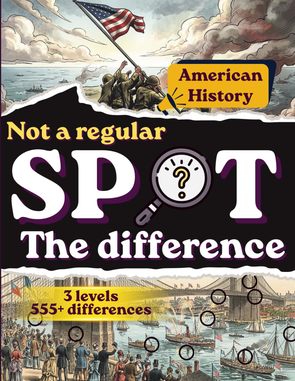 Not a Regular Spot the Difference for Adults: Find 555+ Hidden Differences | Hard Puzzle Book with Easy to Expert Levels | Includes Bonus Challenges & Answers | Volume 3