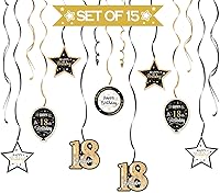 Vista 75 de Juego de decoraciones para fiesta de cumpleaños número 16, serpentinas moradas con soporte de globo de mesa morado, decoraciones de fiesta