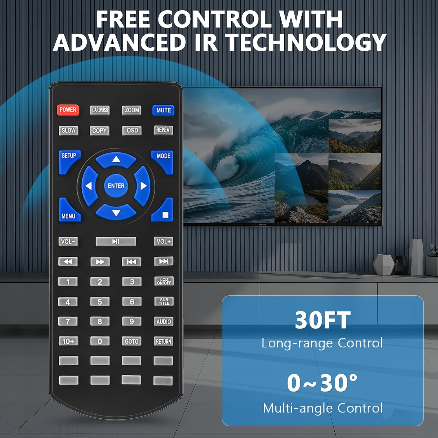 QXA224C Replace Remote Control fit for BOIFUN DVD BFN-161 BFN-142 image 2