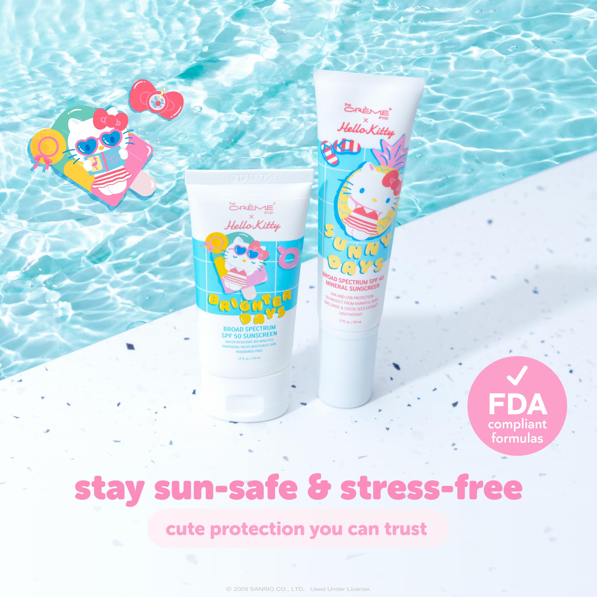 Amazon.com: The Crème Shop x Hello Kitty Sunny Days SPF 40 Mineral